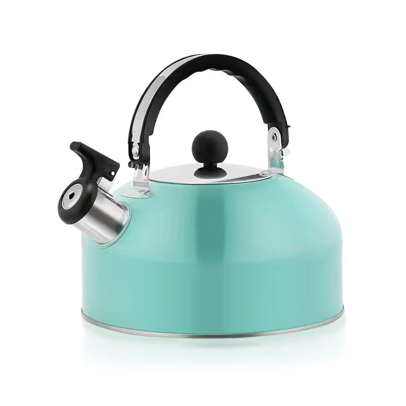 A 3L stainless - steel kettle for gas heating. It features a whistle and a comfortable handle, suitable for cooking and tea. Julia M Home & Kitchen