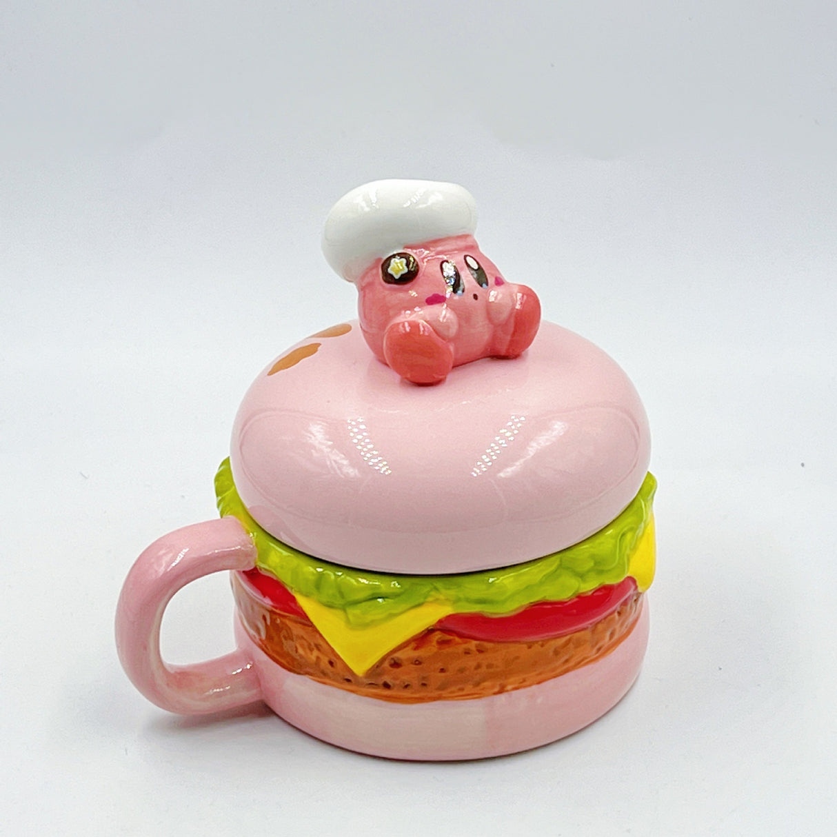 Madou Cute Pink Cartoon Chef Star Mug Cabbie Chef Hat Star Ceramic Cup Cartoon Navy Hat Star Coffee Mug With Lid Ceramic Mugs - Julia M LifeStyles