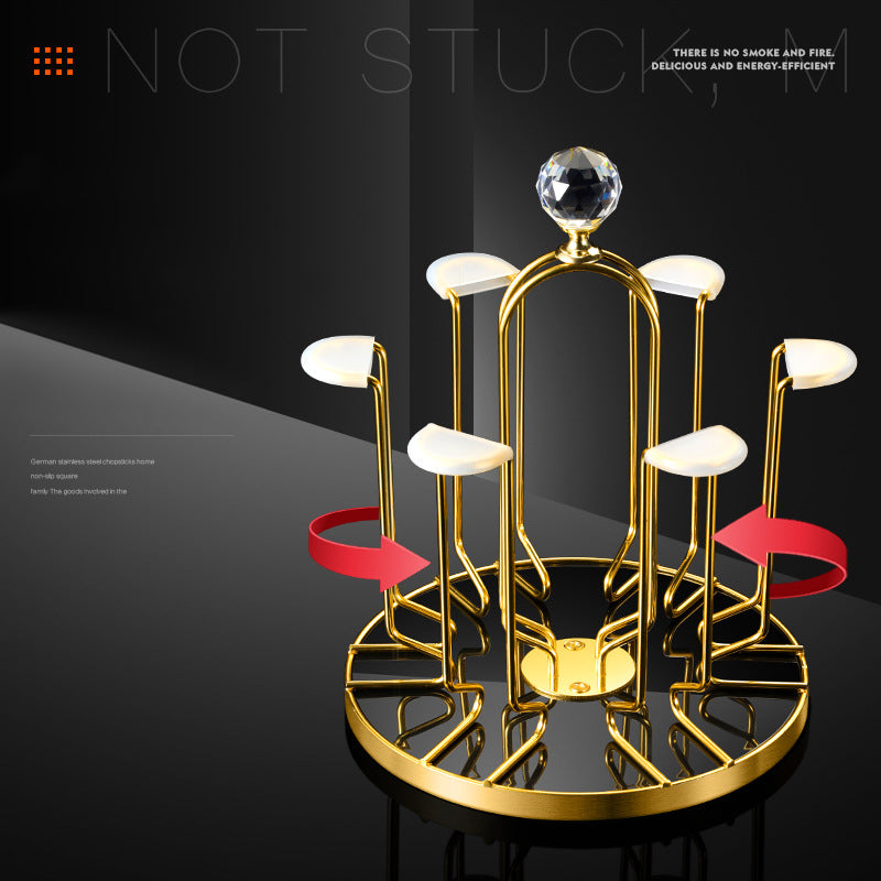 Rotating water glass holder Hanging upside down drain glass holder Julia M Home & Kitchen