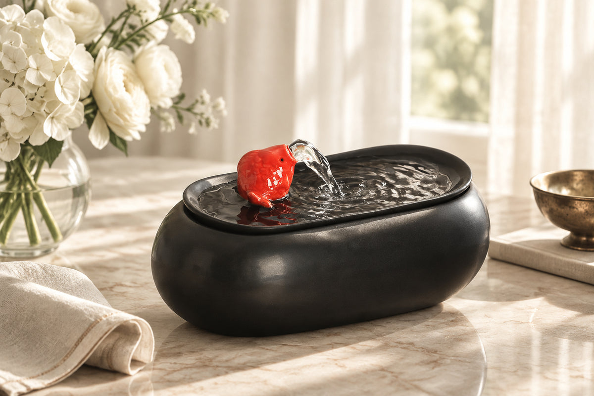 Jade Stream Handmade Ceramic Feng Shui Desk Ornament