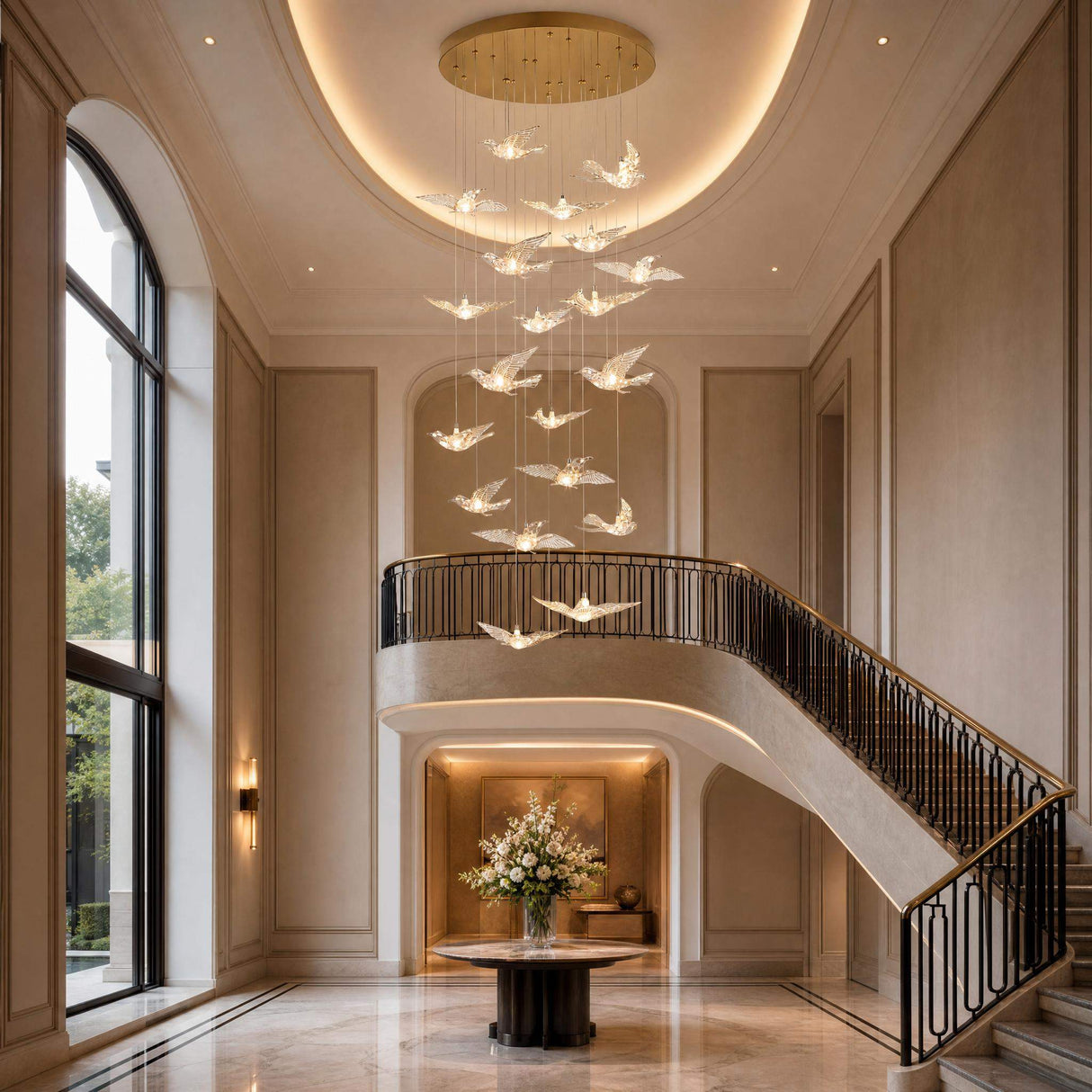 The Aviary Lumière™ Branch Chandelier Handcrafted Crystal & Glass Statement Lighting