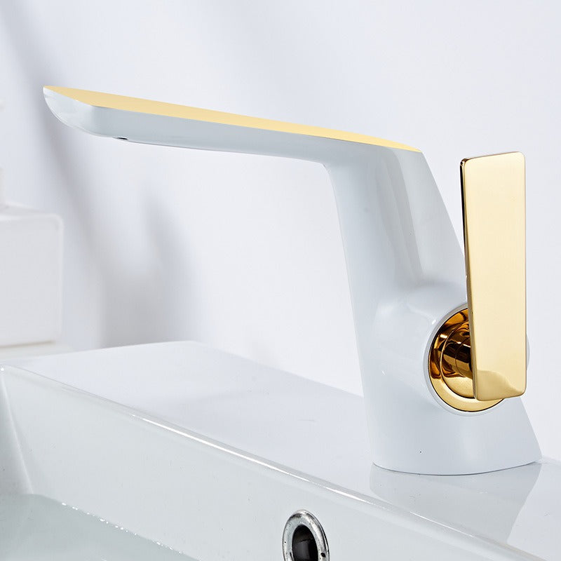 All copper bathroom hot and cold faucets creative washbasin under the sink - Julia M LifeStyles