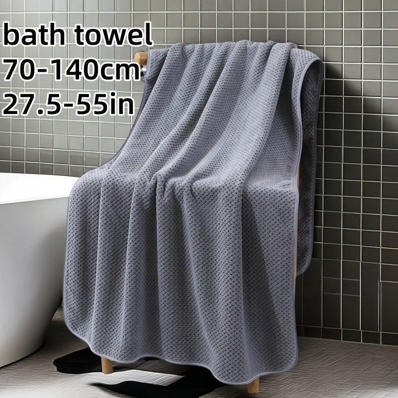 4-Piece Plush Coral Fleece Luxury Bath Towel Set