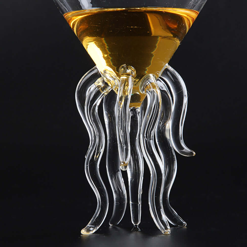 Octopus Cocktail Glass Transparent Jellyfish Glass Cup Juice Glass Goblet Conical Wine Champagne Glass