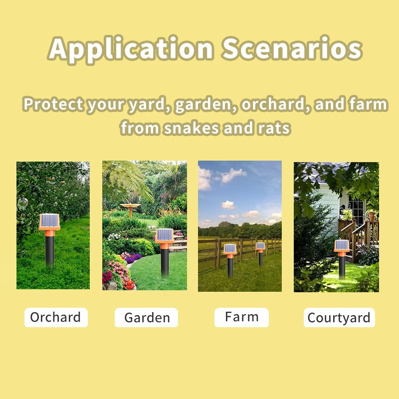 High Power Rat Repeller LED Light Source Variable Frequency Ultrasonic Snake Repeller Solar Rat Repeller - Julia M LifeStyles