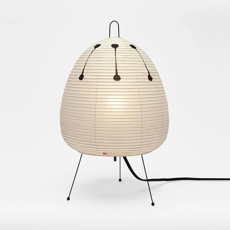 Japanese retro rice paper table lamp style wabi sabi style ins cross-border high-end atmosphere bedside table lamp Julia M Home & Kitchen