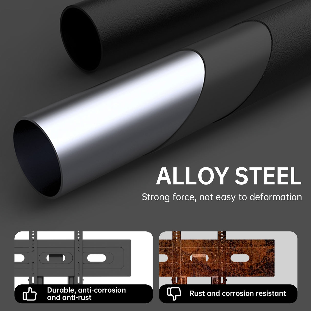 Universal Rotating TV Stand, Suitable for 32-80 inch TVs, Tiltable Desktop TV Stand, Maximum VESA 600x400mm (Black) - Julia M LifeStyles