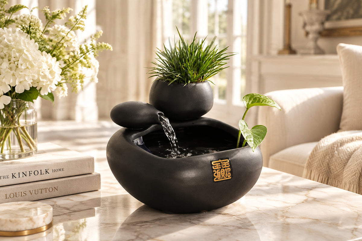 Jade Stream Handmade Ceramic Feng Shui Desk Ornament