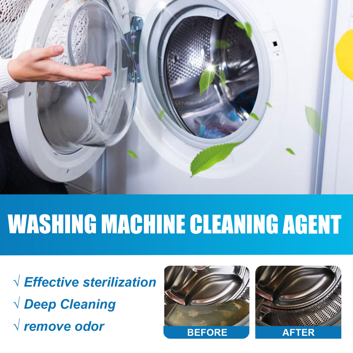 Washing Machine Cleaner, Washing Machine Tank Automatic Drum Liner Dirt Cleaning Sheet - Julia M LifeStyles