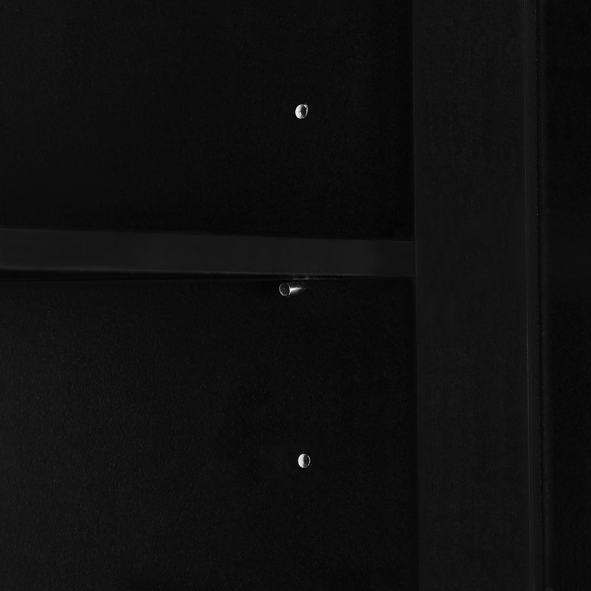 Storage Cabinet with Two Doors for Bathroom, Office, Adjustable Shelf, MDF Board, Black - Julia M LifeStyles