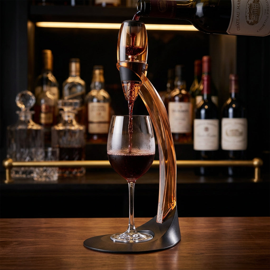 Wine Aerator Decanter Pourer Spout Set With Filters Purifier Stand Diffuser Air Aerating Strainer Aerator Wine for Dining Bar Julia M Home & Kitchen