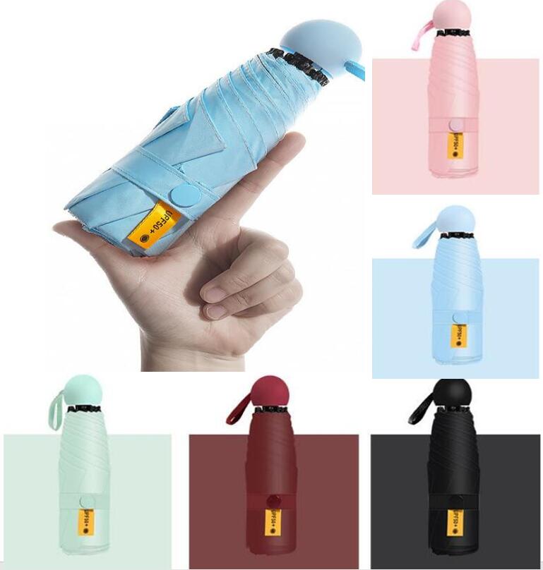 Small UV Protect Umbrella Mini Pocket 5 Folding Sun Rain Umbrella Waterproof Portable Travel Men Women Umbrella - Julia M LifeStyles