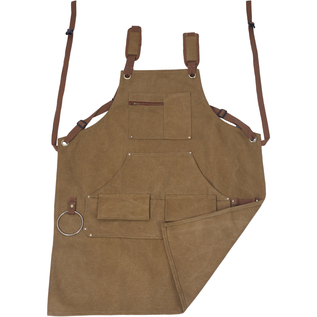 Long heavy-duty canvas tool apron, carpenter apron, carpenter 16 ounces, fully adjustable, no need for waxing eprolo