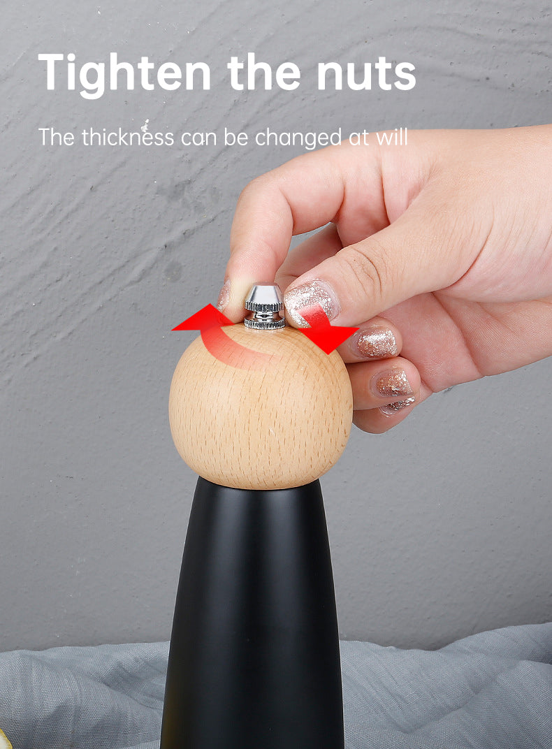 Kitchen Adjustable Coarseness Wood Pepper Grinder Mill Wooden Manual Sea Ceramic Grinding Mechanism Salt Mill eprolo