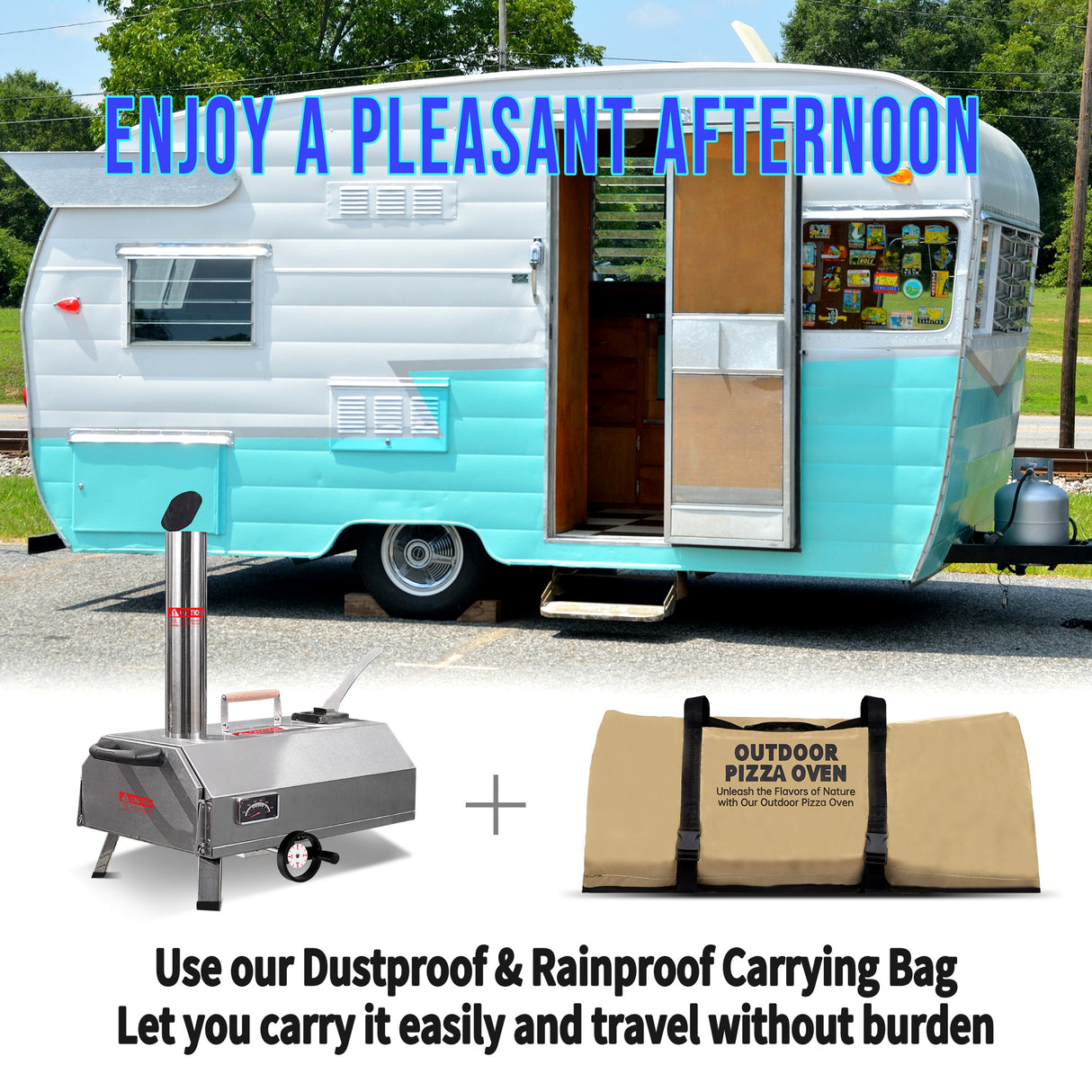 Semi-Automatic Silver 12 Outdoor Pizza Oven Portable Wood Fired Pizza Oven - Julia M LifeStyles