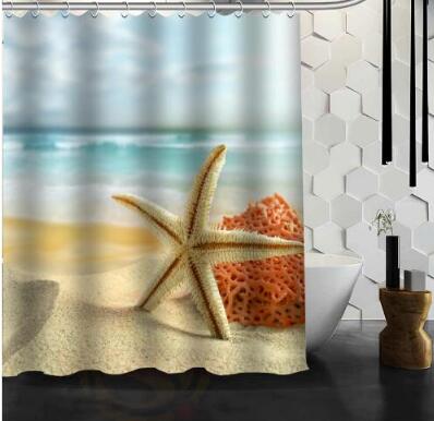 Waterproof Shower Curtain Bathroom Curtain Beach Spa Shower Curtain - Julia M LifeStyles