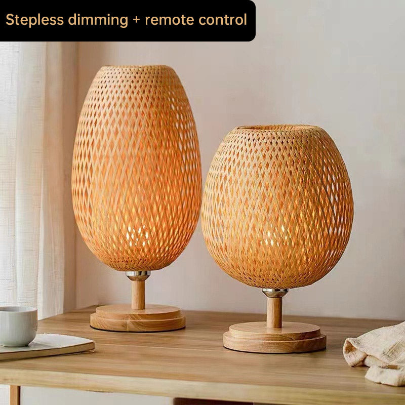 The Kyoto Woven Bamboo Table Lamp