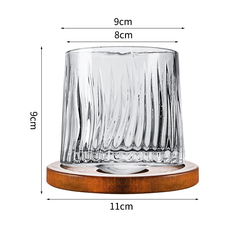 Hand drawn rotating glass cups multiple multi-purpose whiskey glasses rotating glass cups Julia M Home & Kitchen