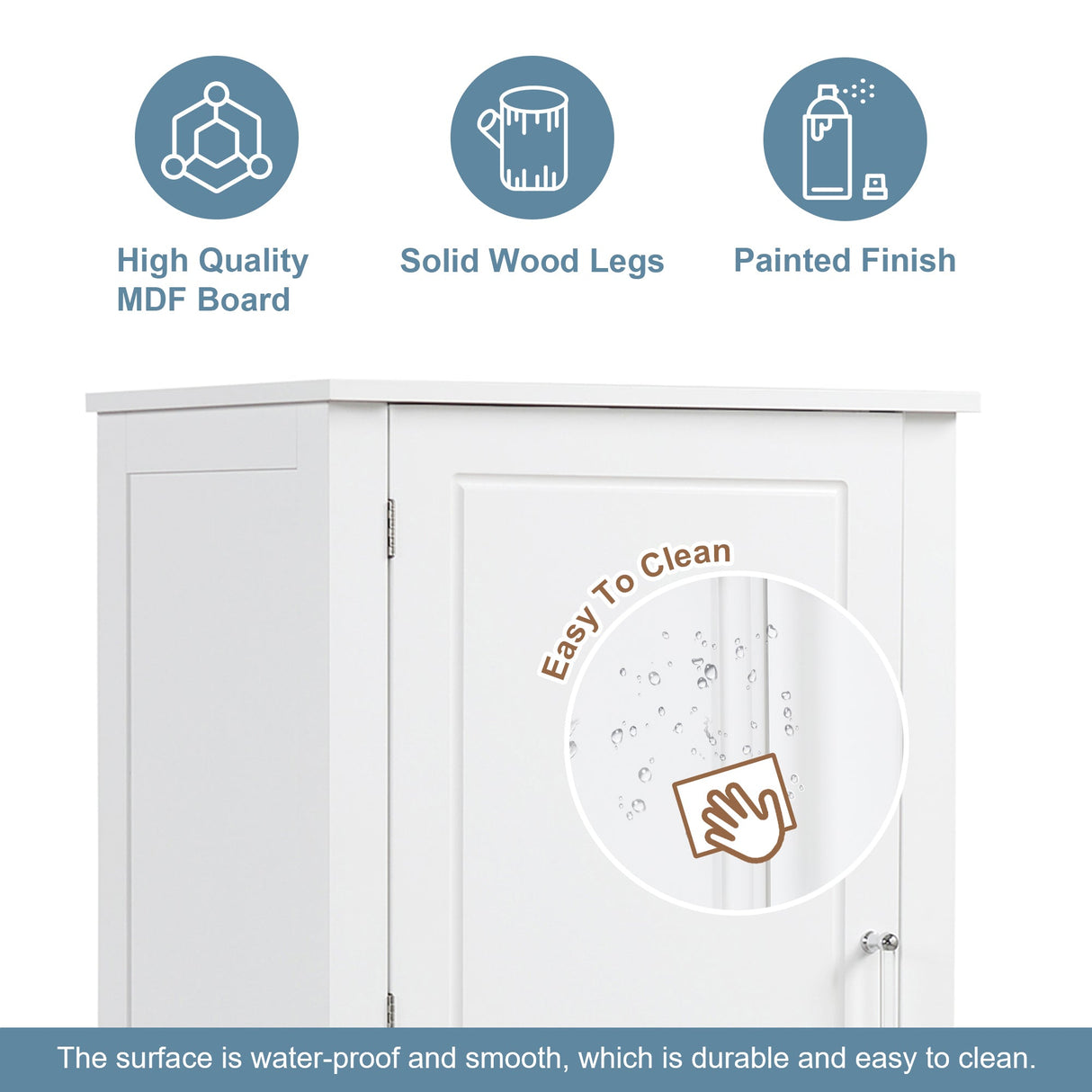 European Style Tall Bathroom Storage Cabinet with Adjustable Shelves and Drawers Julia M Home & Kitchen