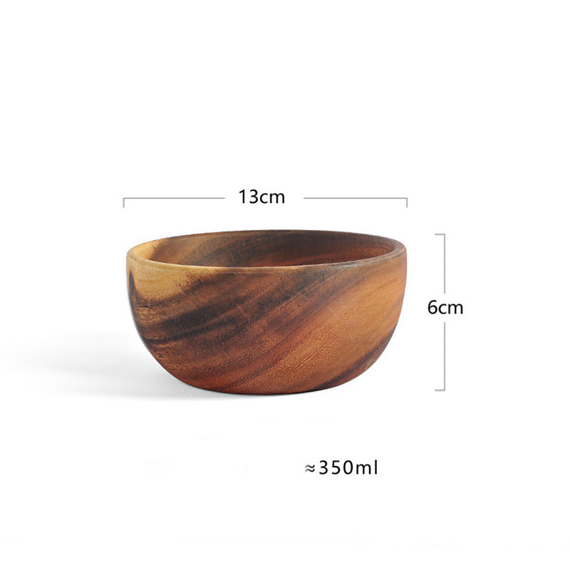 Wooden Bowl, Raw Wood Plate, Solid Wood Plate, Tableware, Salad Bowl, Wooden Fruit Plate, Dried Fruit, Shallow Mouth Bowl eprolo
