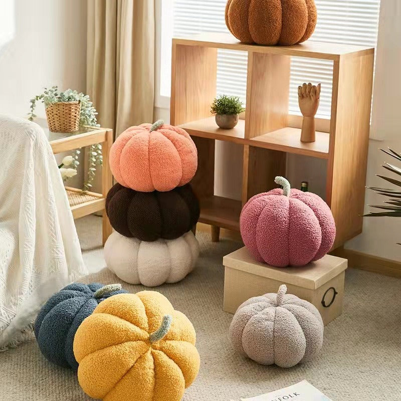 Cute Pumpkin Throw Pillow – Plush Minimalist Sofa & Bedhead Cushion