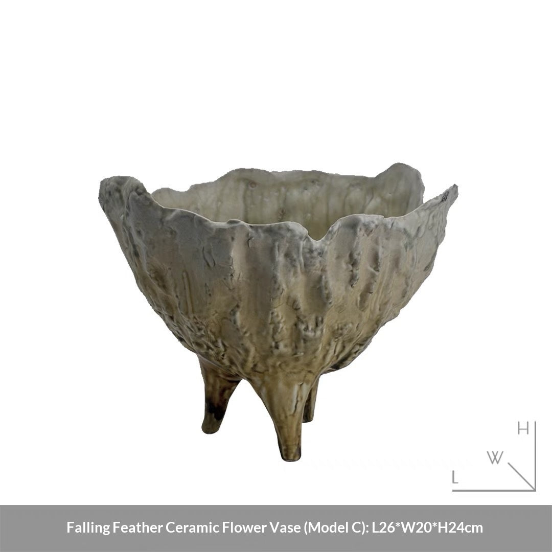 Wabi-Sabi Elegance: Vintage-Inspired Glazed Ceramic Vase