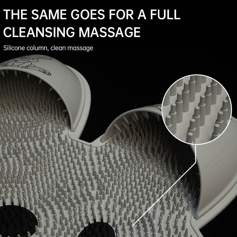 Silicone rabbit rub foot artifact bathroom anti-slip mat rub back massage pad rub bath wash feet to dead skin shower mat Julia M Home & Kitchen