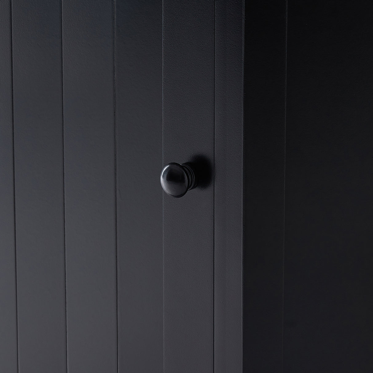 Black Bathroom Cabinet Triangle Corner Storage Cabinet with Adjustable Shelf Modern Style MDF Board - Julia M LifeStyles