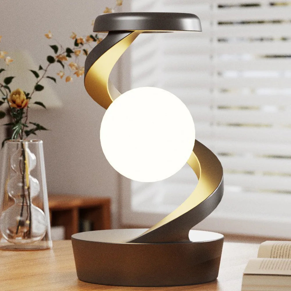 Floating and Spinning in Air with LED Moon Lamp RGB Floating Moon Table Lamp with Wireless Phone Charger for Office Bedroom Home Julia M Home & Kitchen