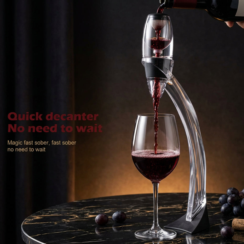 Wine Aerator Decanter Pourer Spout Set With Filters Purifier Stand Diffuser Air Aerating Strainer Aerator Wine for Dining Bar Julia M Home & Kitchen