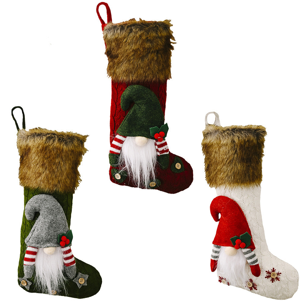 Christmas decoration products, faceless doll plush Christmas socks, creative faceless doll gift socks, elderly socks eprolo