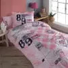 Classy Young Ranforce Single Duvet Cover Set Denim v1 Pink Julia M LifeStyles