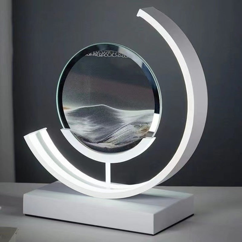 European Style LED Flowing Sand Painting Lamp - Elegant Night Light for Home Julia M Home & Kitchen