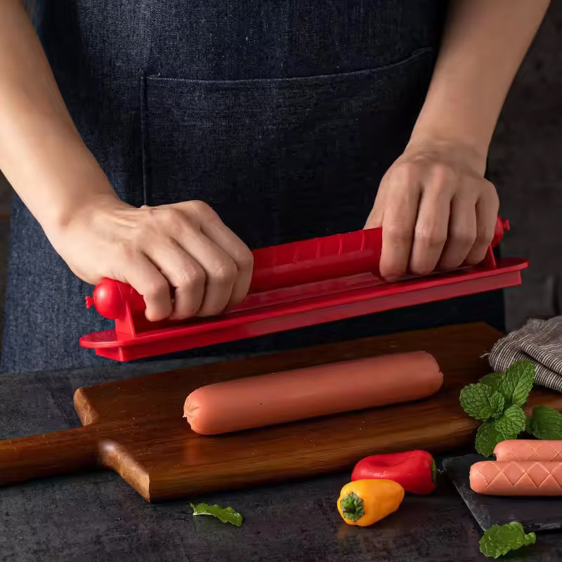 Cross - Groove Sausage & Hot Dog Slicer: Precision Mesh, Ideal Kitchen Accessory. Julia M Home & Kitchen