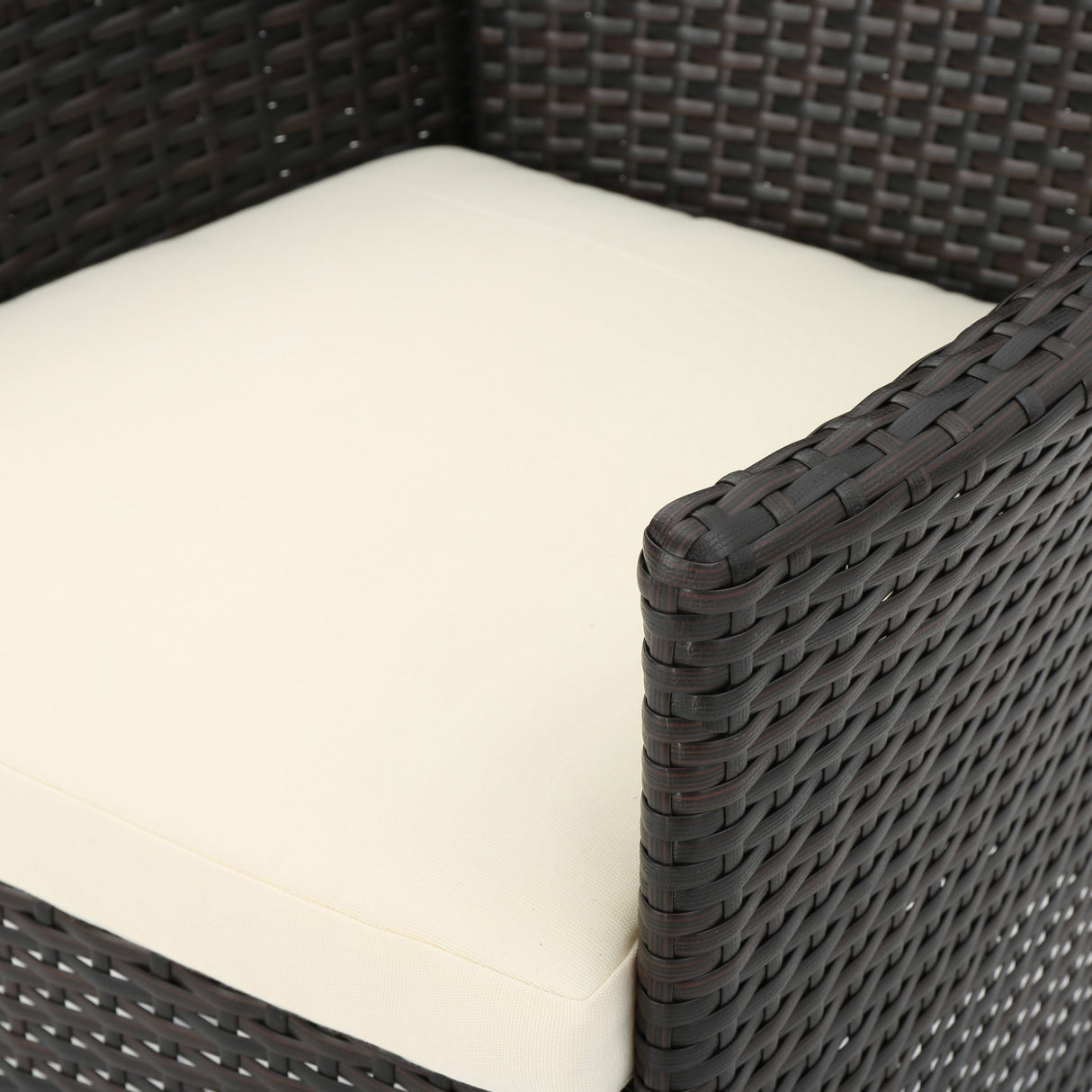 Clementine Outdoor Multibrown PE Wicker Dining Chairs (Set of 2) eprolo