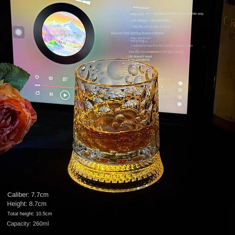 Luminous Rotating Whiskey Glass Tumbler