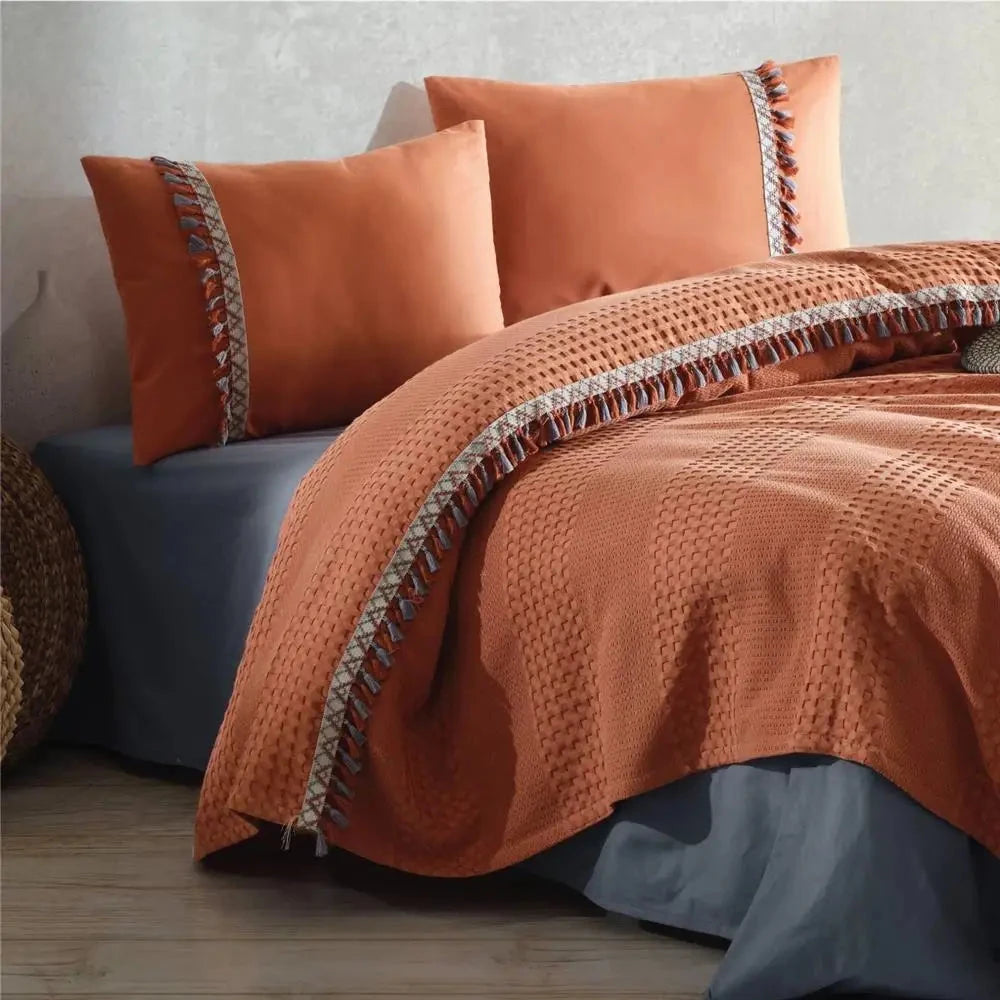 Classy Pique Double Bohemline V2 Tile Duvet Cover Set Julia M LifeStyles