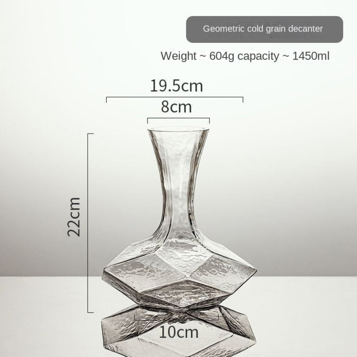 Cube Wine Decanter | Geometric Glass Decanter