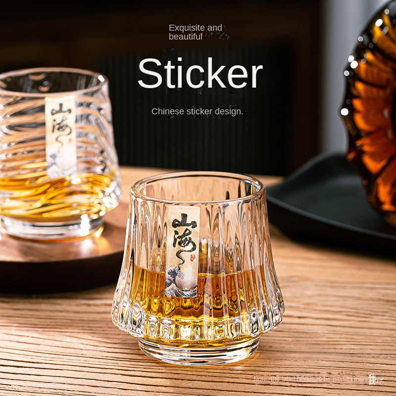 Shanhai glass whiskey cup personalized niche home wine cup mini wine glass beer cup Julia M Home & Kitchen