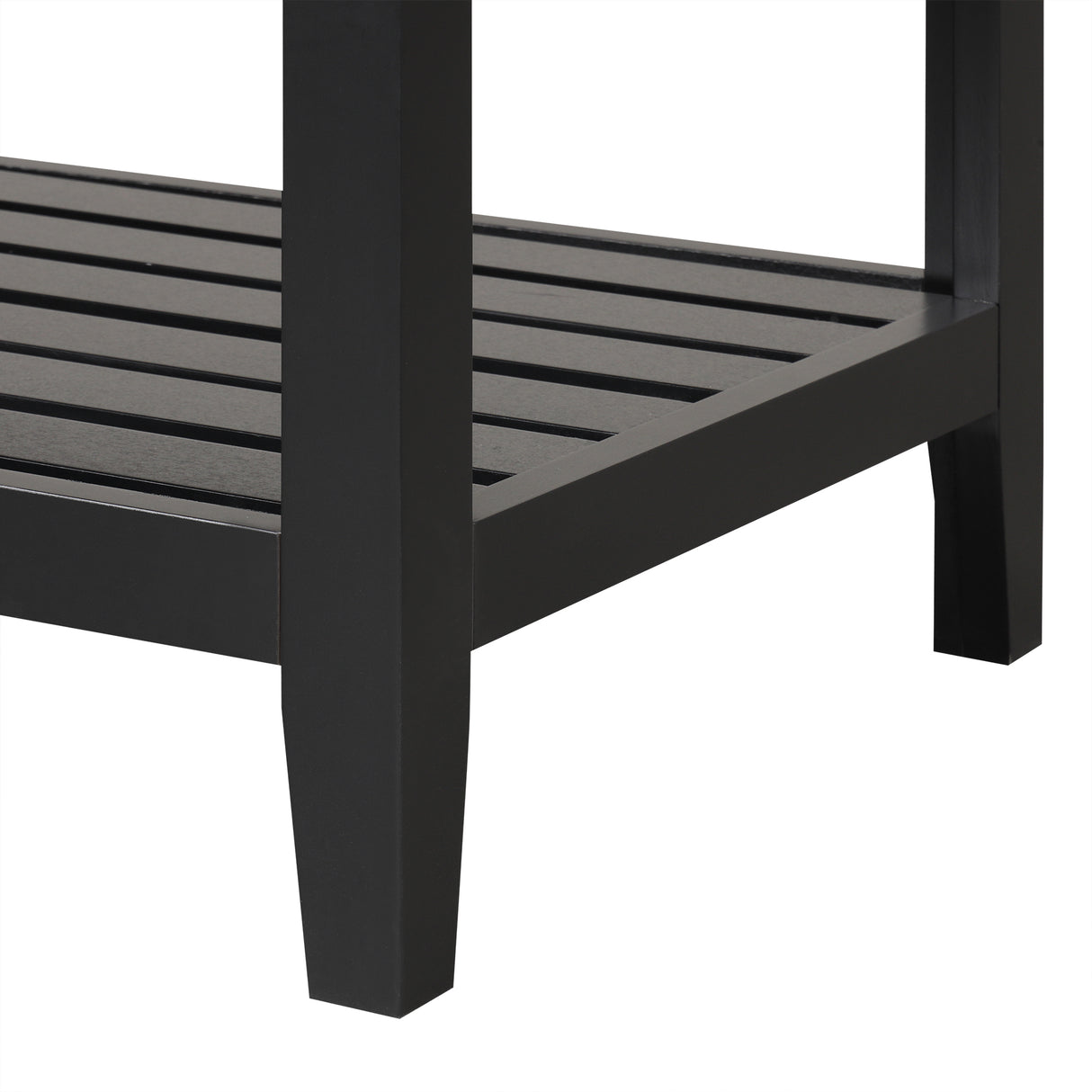 24" Black Modern Sleek Bathroom Vanity Elegant Ceramic Sink with Solid Wood Frame Open Style Shelf - Julia M LifeStyles