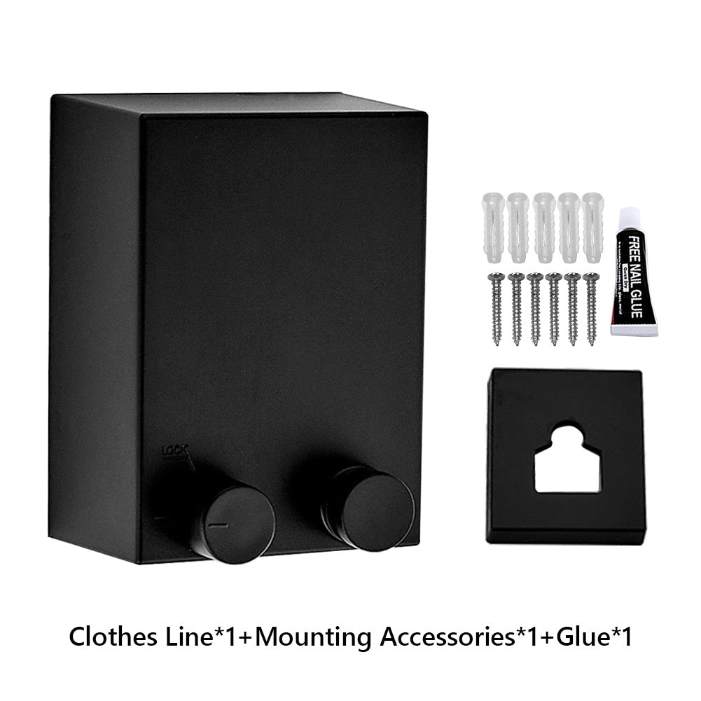 Indoor Outdoor Retractable Stretch Washing Invisible Line Mounted Drying Rope Laundry Clothes Line 13.8ft Automatic Wall Hanging Julia M Home & Kitchen