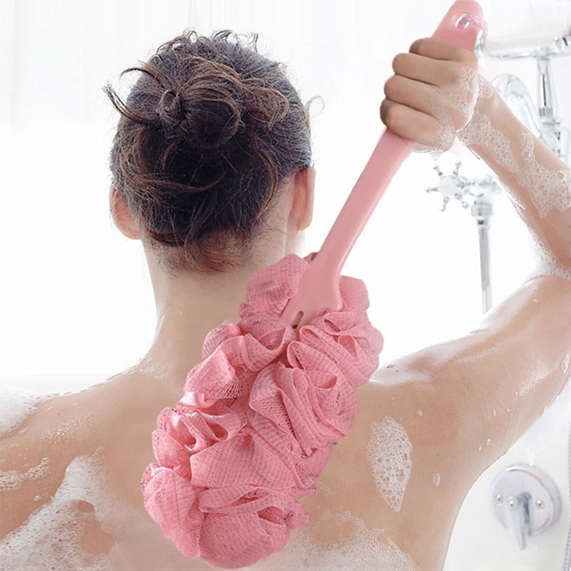 Long handled large bath brush, long handled scrubbing bath tool, flower bath brush, scrubbing bath brush, scrubbing bath ball, s - Julia M LifeStyles