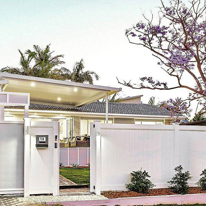 Privacy Fence Panels 6ft.H x 6ft.W WHITE Vinyl Full set of 2 Pcs - Julia M LifeStyles