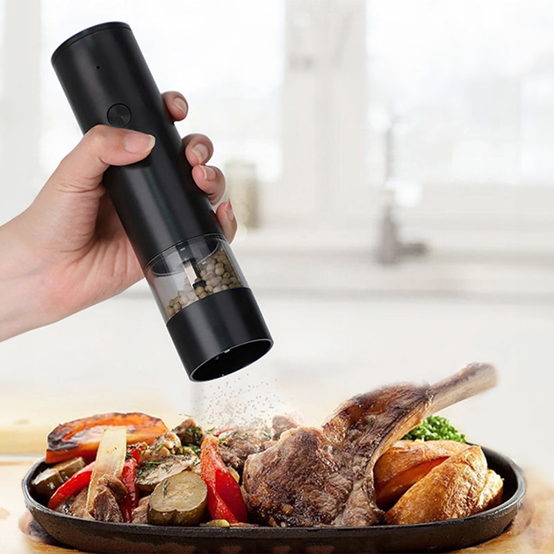 USB Charging Electric Pepper & Sea Salt Grinder with Base and Double Support for Easy Charging and Use - Julia M LifeStyles