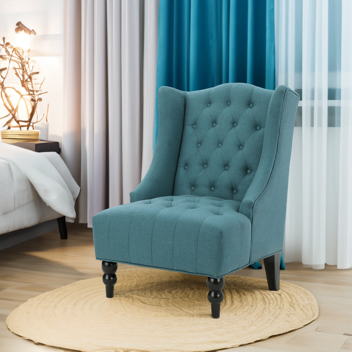Upholstered Wingback Chair - Julia M LifeStyles