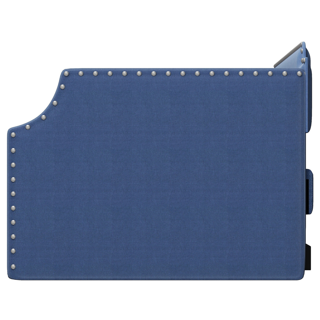 Upholstered Daybed with Trundle, Wood Slat Support,Upholstered Frame Sofa Bed Twin Blue - Julia M LifeStyles