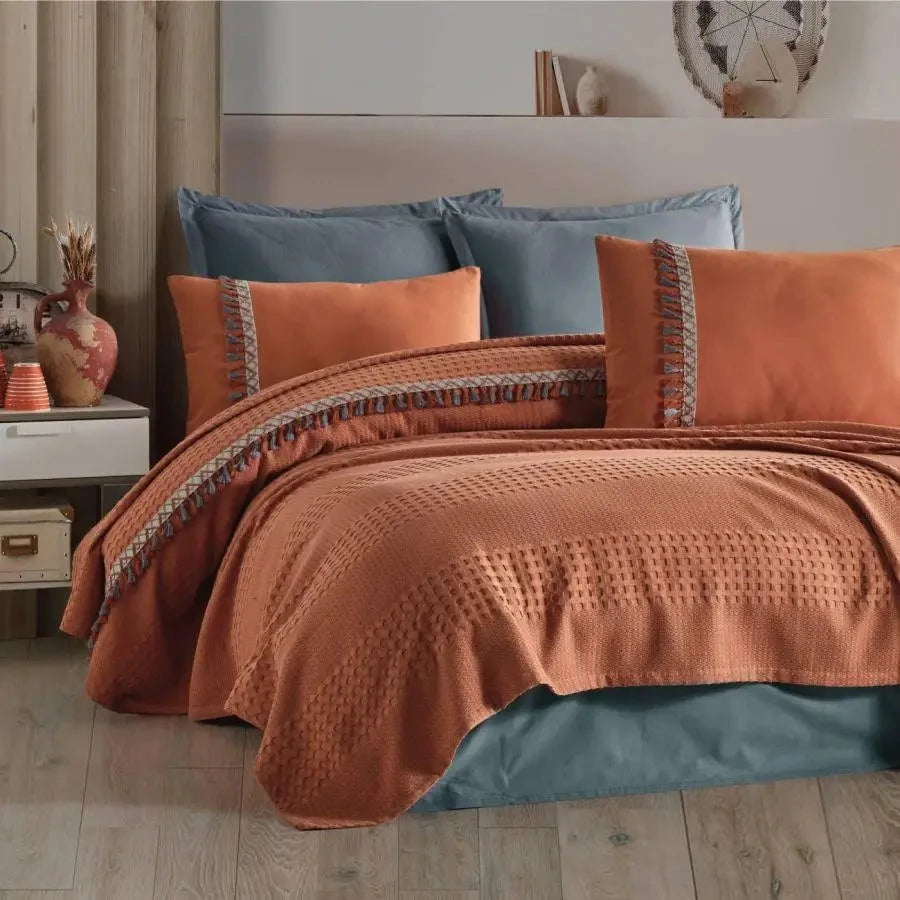 Classy Pique Double Bohemline V2 Tile Duvet Cover Set Julia M LifeStyles