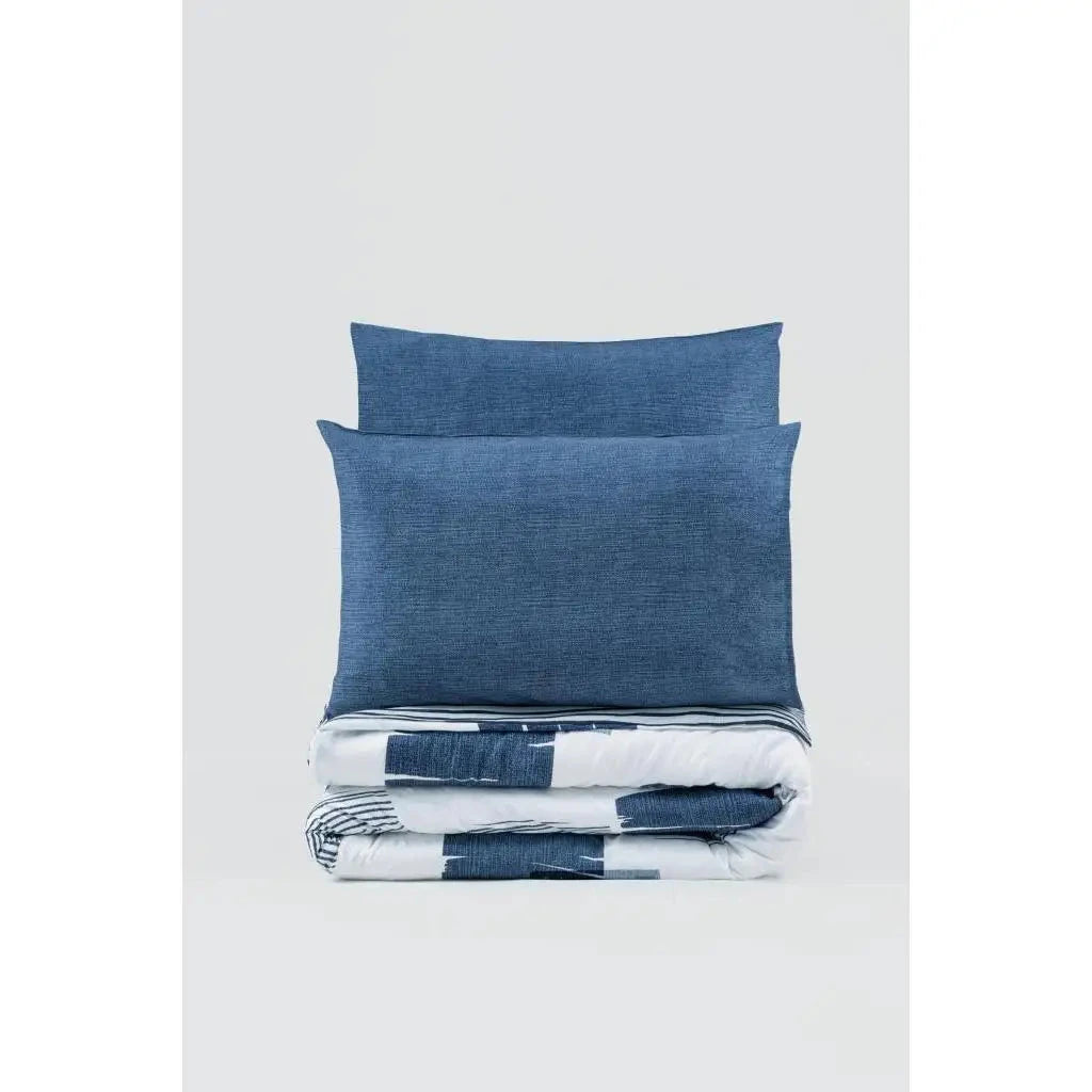 Solito Indigo Modern Double Duvet Cover Set Made of Cotton-a Stylish and Comfortable Bedding Solution Julia M LifeStyles