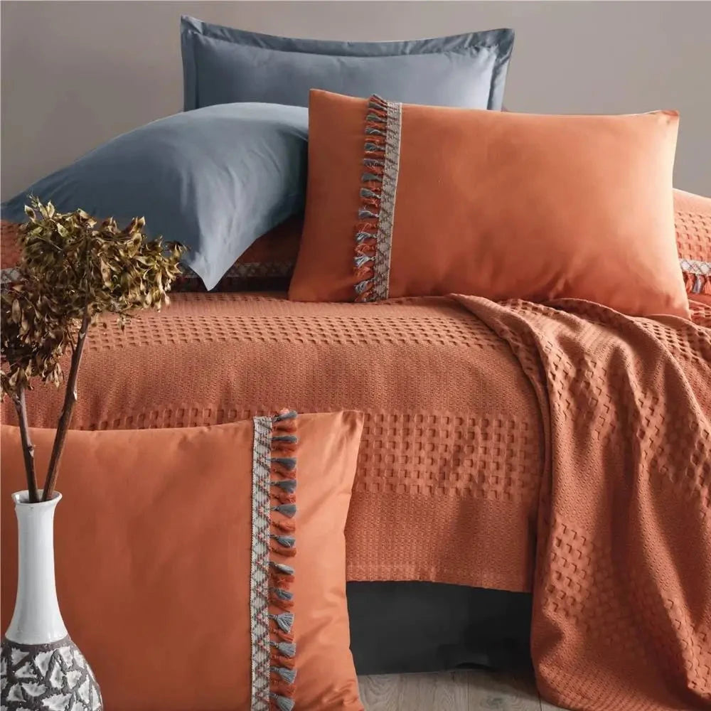 Classy Pique Double Bohemline V2 Tile Duvet Cover Set Julia M LifeStyles