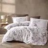 Classic Cotton Satin Double Duvet Cover Set Mass V1 Brown Julia M LifeStyles